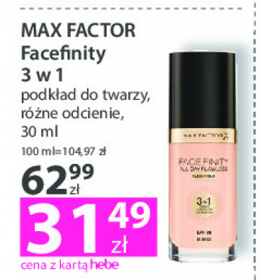 Podkład nr 47 nude Max factor face finity all day flawless promocja