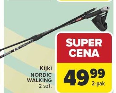 Kijki NORDIC WALKING 2 szt. promocja w Carrefour