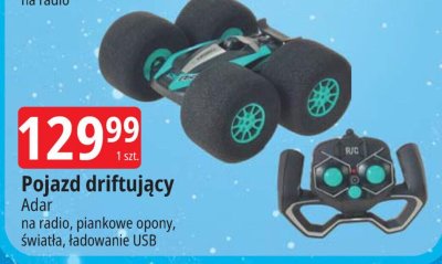 Pojazd driftujący na radio, piankowe opony, światła, ładowanie USB promocja w Leclerc