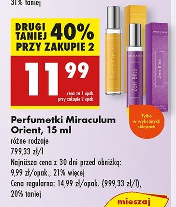 Woda perfumowana spicy citrus Miraculum promocja w Biedronka