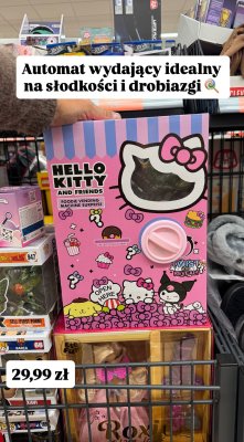 Automat wydający słodkości Hello Kitty and Friends Foodie Vending Machine Surprise promocja w Biedronka