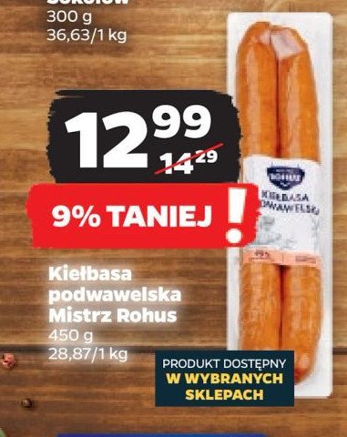 Kiełbasa podwawelska Mistrz rohus promocja