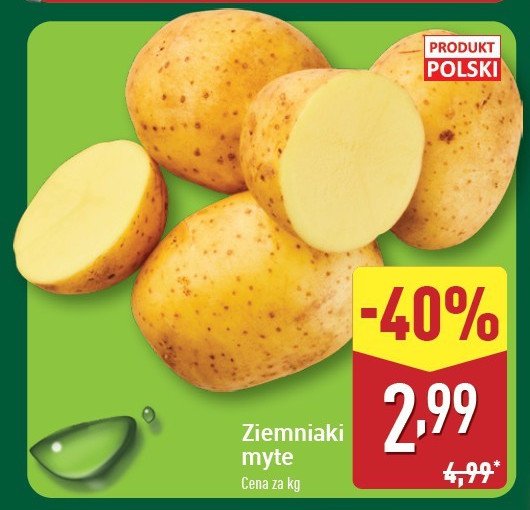 Ziemniaki myte promocja w Aldi