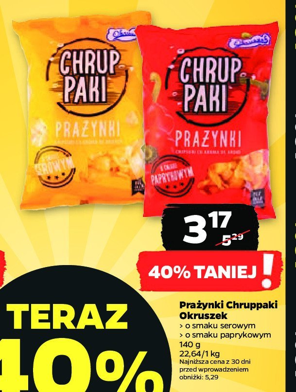 Prażynki paprykowe Chrup paki promocja