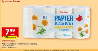 Papier toaletowy rumiankowy Auchan promocja
