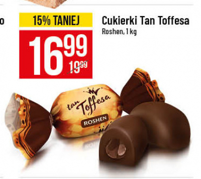Cukierki tan toffesa Roshen promocja