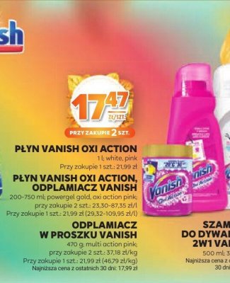 Odplamiacz w proszku Vanish oxi action multi promocja w Stokrotka