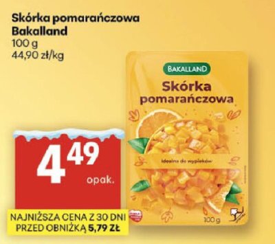 Skórka pomarańczowa Bakalland 100 g promocja w Delikatesy Centrum