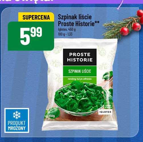 Szpinak liście Iglotex proste historie promocja