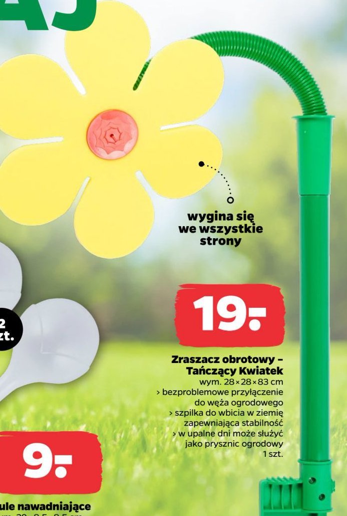 Zraszacz obrotowy tańczący kwiatek promocja w Netto