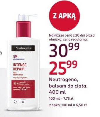 Neutrogena, balsam do ciała, 400 ml promocja w Rossmann