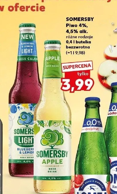 Piwo Somersby light blueberry & lemon promocja