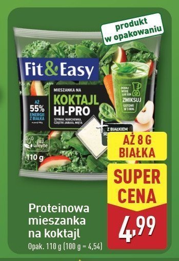 Mieszanka koktajl hi-pro Fit & easy promocja w Aldi