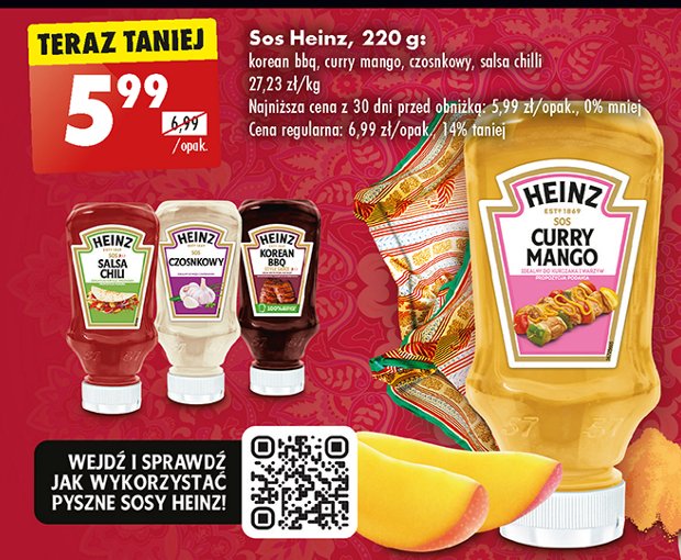 Sos salsa chilli Heinz promocja w Biedronka