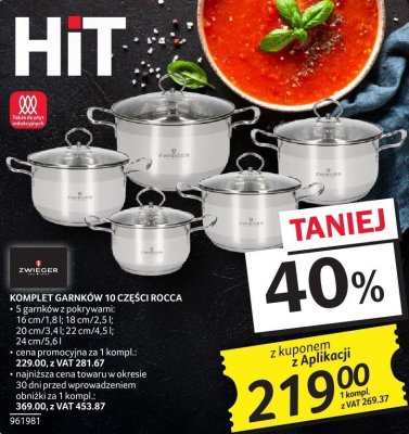 Komplet garnków 10 części Rocca ZWIEGER promocja w Selgros