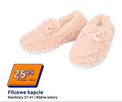 Kapcie filcowe damskie promocja w Action