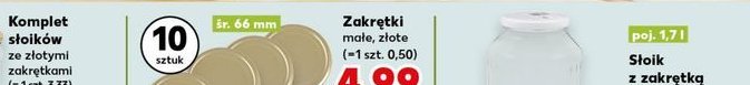 Zakrętki do słoików 66 mm złote promocja