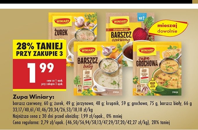 Zupa jarzynowa Winiary nasza specjalność promocja w Biedronka