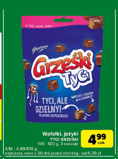 Wafelki w czekoladzie Grześki tyci promocja