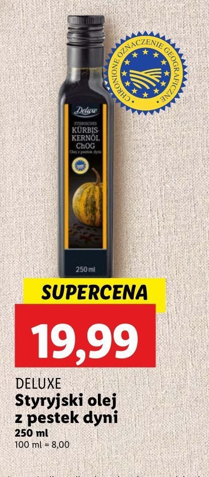 Olej z pestek dyni Deluxe promocja