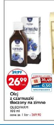 Olej z czarnuszki Oleofarm promocja