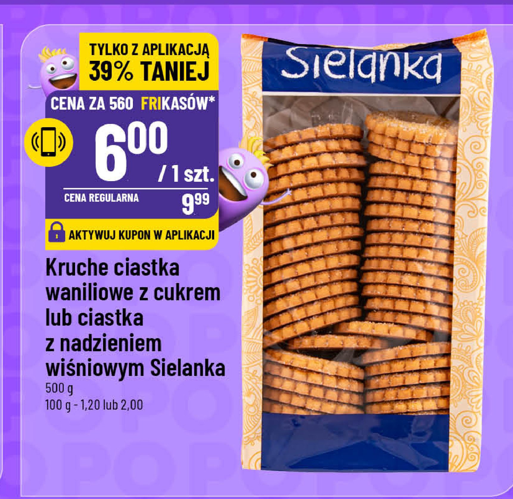 Ciastka waniliowe z cukrem Sielanka promocja w POLOmarket