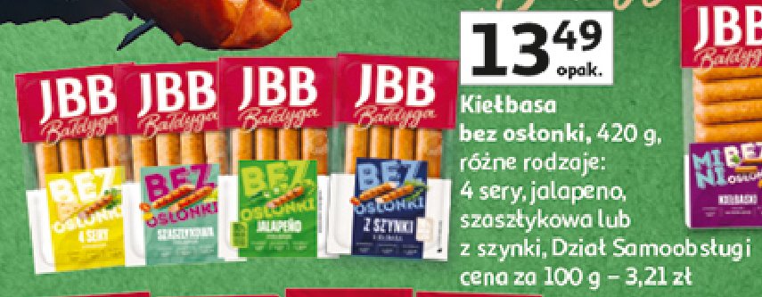 Kiełbasa bez osłonki szaszłykowa Jbb bałdyga promocja