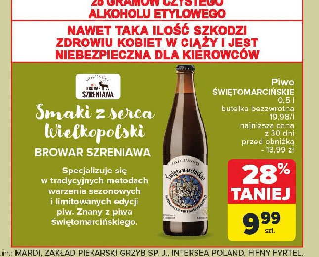 Piwo Świętomarcińskie promocja