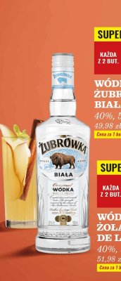 Wódka Żubrówka Biała 40% 500 ml promocja w Biedronka