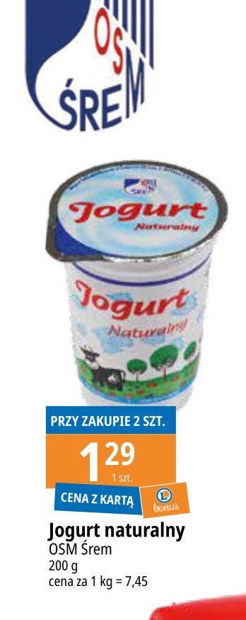 Jogurt naturalny Osm śrem promocja