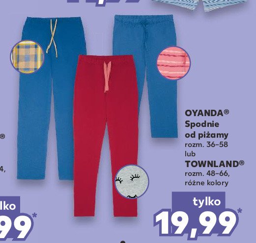 Spodnie od piżamy 46-66 Townland promocja
