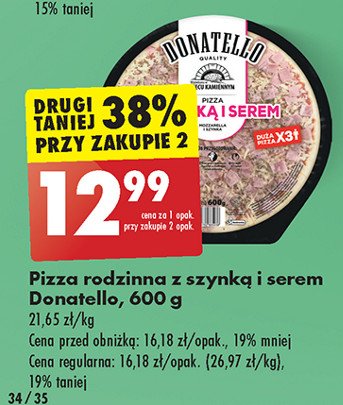 Pizza z szynką i serem Donatello pizza promocja