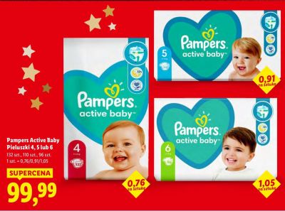 Pieluszki Pampers Active Baby rozmiar 6, 96 szt. promocja w Lidl