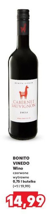 Wino Bonito vinedo cabernet sauvignon promocja w Kaufland
