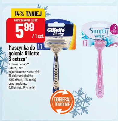 Maszynka do golenia Gillette 3 ostrza promocja w POLOmarket