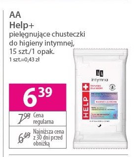 Advanced med+, chusteczki do higieny intymnej ochrona przed stanami zapalnymi, kojenie Aa intymna promocja