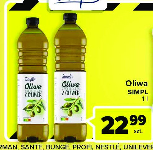 Oliwa z wytłoczyn z oliwek Simpl promocja
