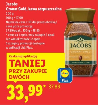 Kawa rozpuszczalna Cronat Gold promocja w Lidl