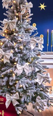 Choinka bielona + LED wys. 183 cm promocja w Castorama