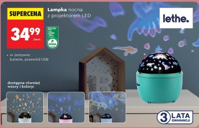 Lampka nocna z projektorem LED  promocja w Biedronka