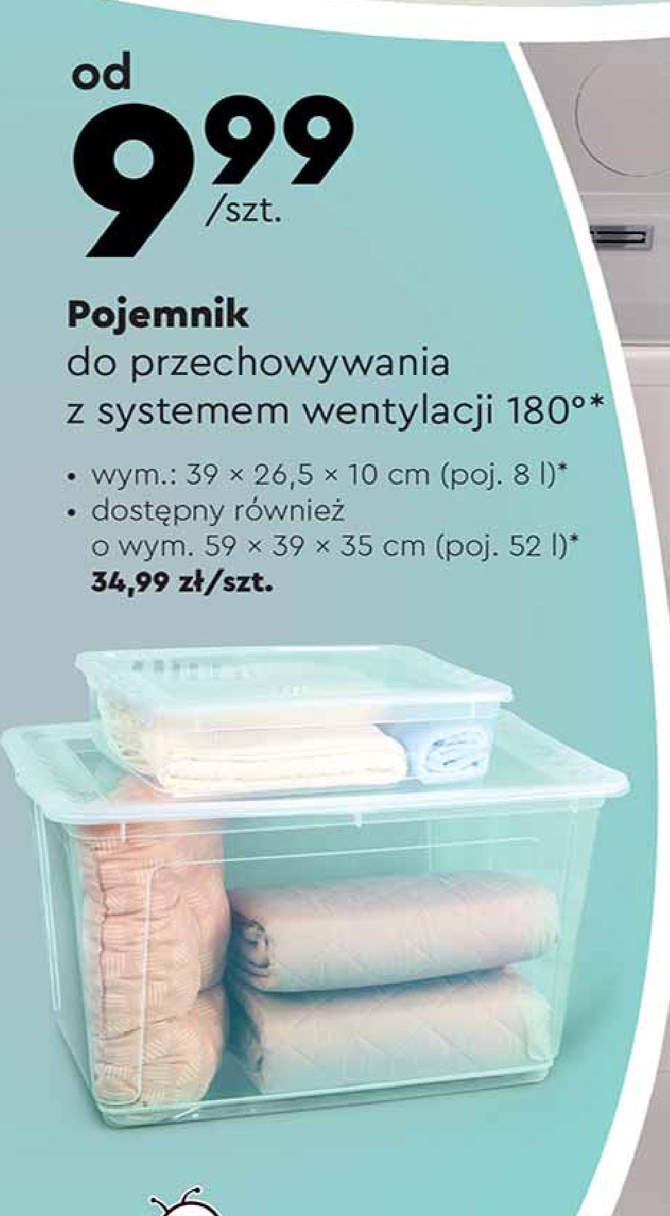 Pojemniki do przechowywania z systemem wentylacji 59 x 39 x 35 cm Keeeper promocja