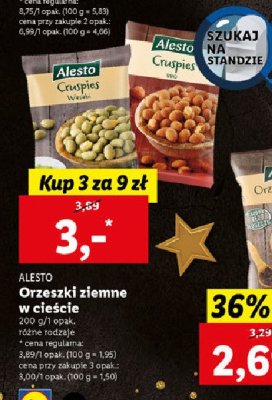 Orzeszki ziemne w cieście bbq Alesto promocja