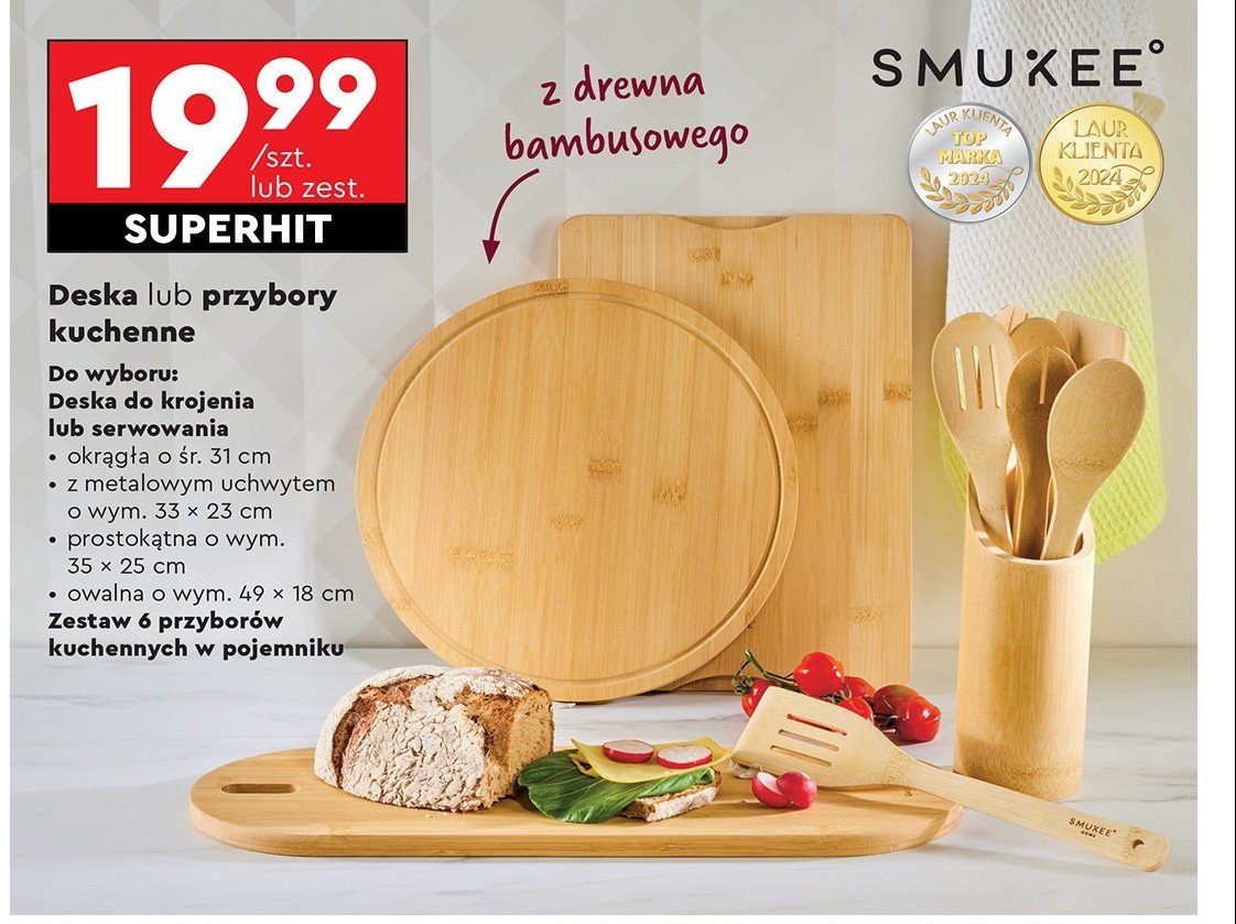 Przybory kuchenne w stojaku Smukee promocja