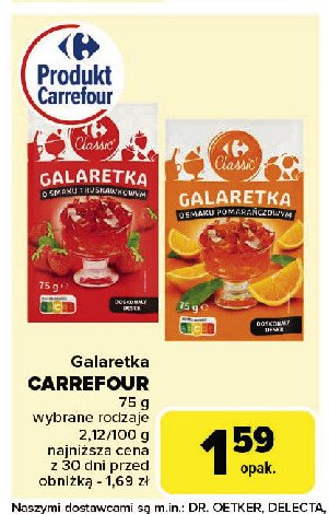 Galaretka pomarańczowa Carrefour promocja