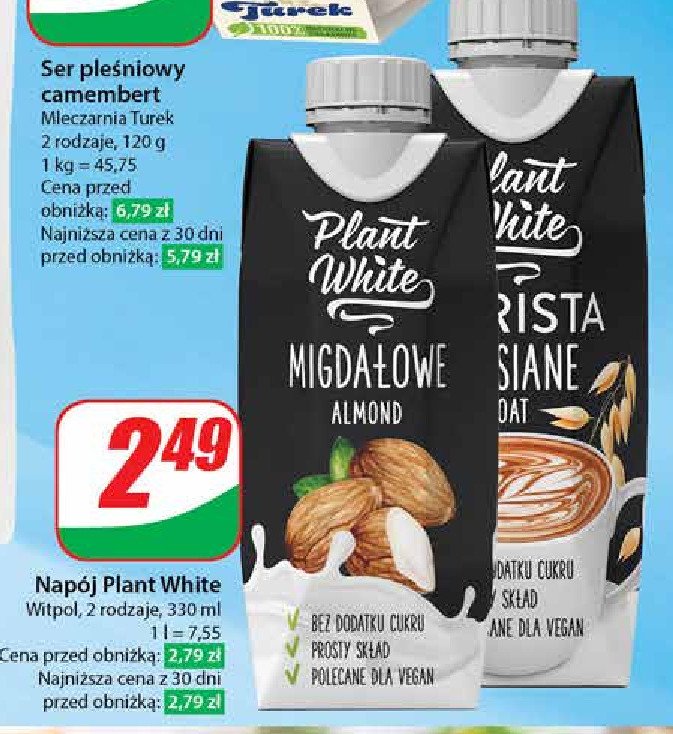 Napój owsiany barista Plant white promocja