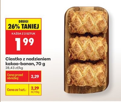Ciastko z nadzieniem kakao-banan promocja w Biedronka
