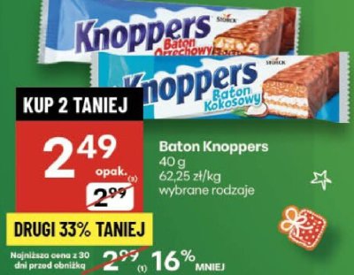 Baton Knoppers Kokosowy promocja w Delikatesy Centrum