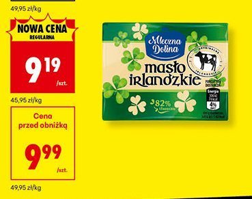 Masło Mleczna Dolina Masło Irlandzkie 3x82g promocja w Biedronka