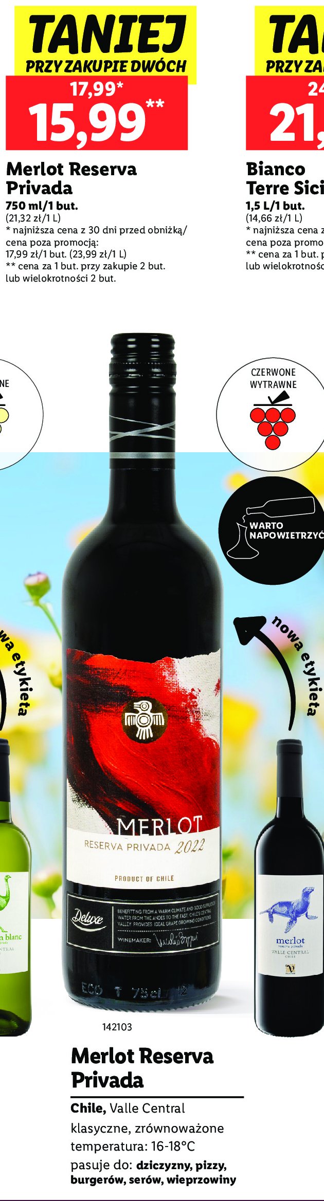 Wino MERLOT RESERVA PRIVADA promocja
