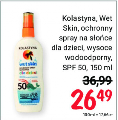 Spray dla dzieci spf 50 Kolastyna wet skin promocja